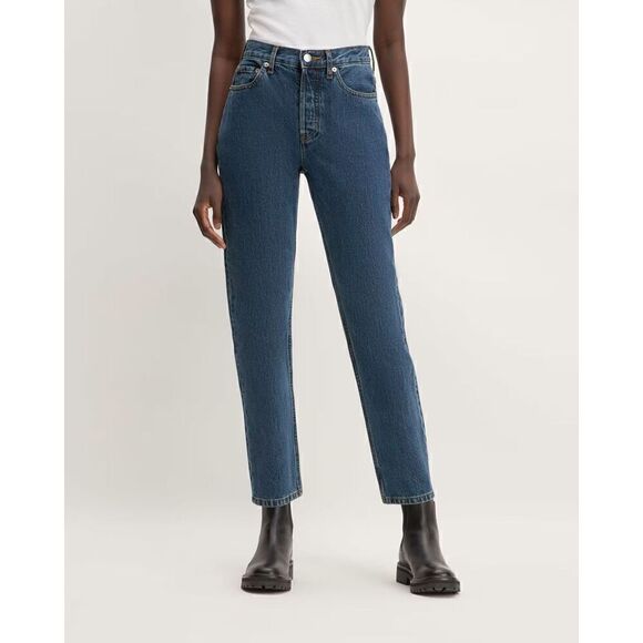 Everlane The 90s Cheeky Jean Deep Atlantic High Rise Organic Cotton 26 Ankle NWT - Picture 1 of 16